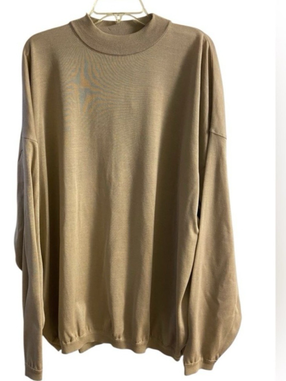 St. Croix Knits XXXL Long Neutral Beige Sweater vintage men NWT